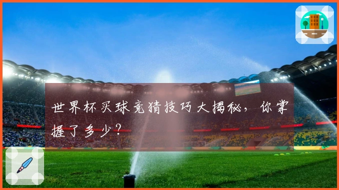 世界杯买球竞猜技巧大揭秘，你掌握了多少？